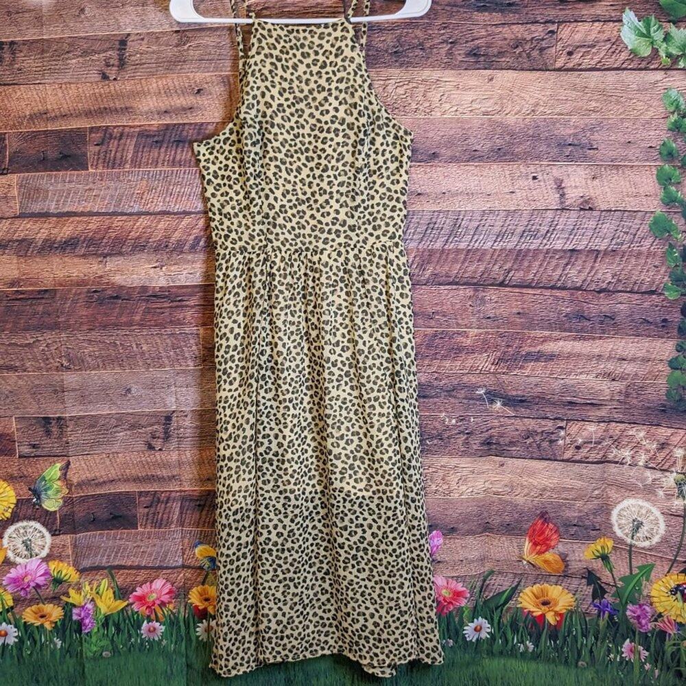 Abercrombie & Fitch Leopard Print Midi Dress